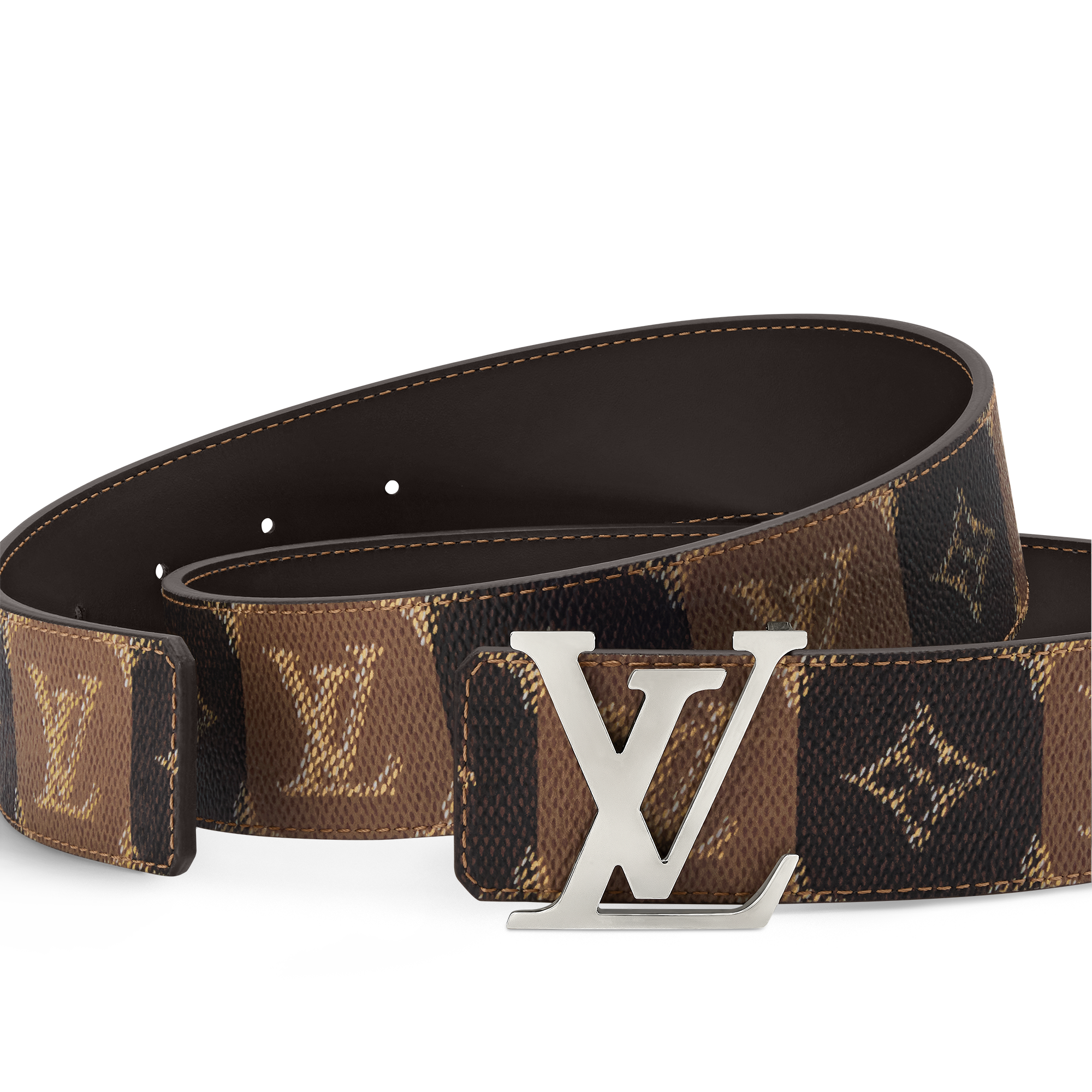 LOUIS VUITTON　ルイヴィトン　ベルト　モノグラム　4381 LV Initiales College Monogram Heritage 40mm Reversible Belt - Men